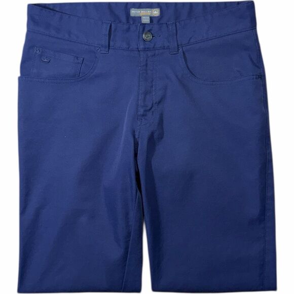 Peter Millar Men’s Blue Golf Chino Pants Flat Front Size 30x32 - Picture 5 of 5